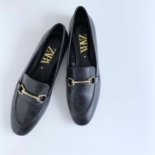 ザラ(ZARA)のZARA レザー ローファー(バレエシューズ)