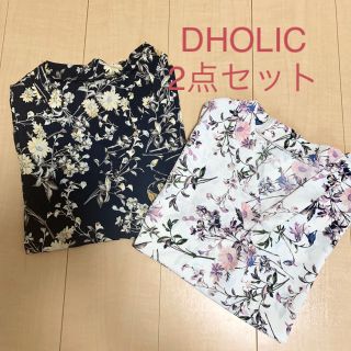 ディーホリック(dholic)の◎お値下げ◎DHOLIC Vネック フローラル ブラウス 花柄(シャツ/ブラウス(長袖/七分))