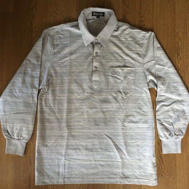 しまむら(シマムラ)の新品未使用　紳士服　長袖ポロシャツ　サイズＭ　グレー メンズのトップス(ポロシャツ)の商品写真