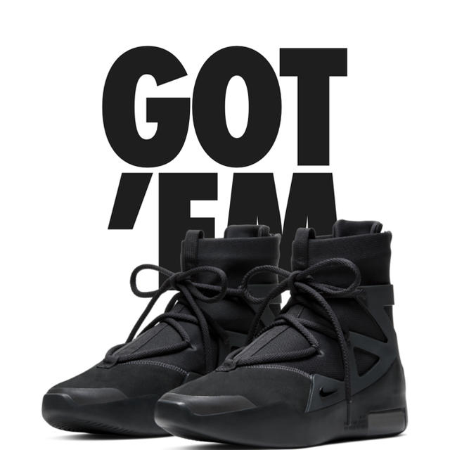 air fear of god triple black 28.5スニーカー