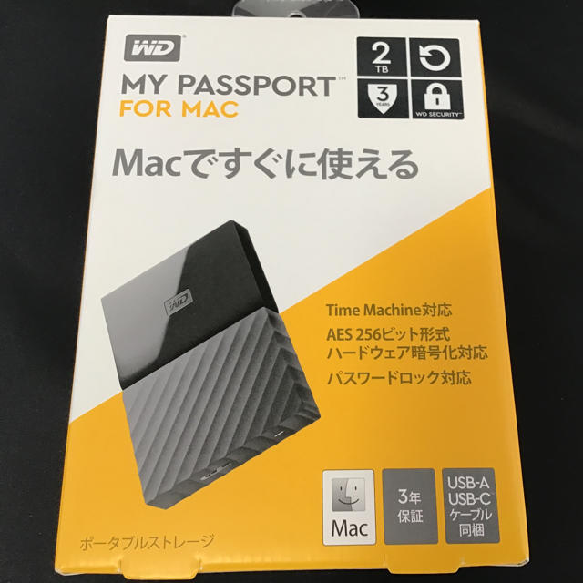 新品未開封 ポータブルストレージ 2TB MAC用