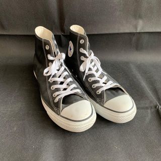 コンバース(CONVERSE)のコンバース　ハイカット　ブラック　レザー(スニーカー)