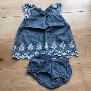 エイチアンドエム(H&M)のH＆M 女の子 レーストップス パンツ セット 60(シャツ/カットソー)