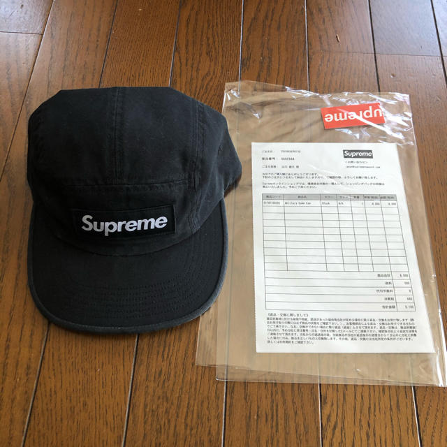 supreme military camp cap ブラックsupreme