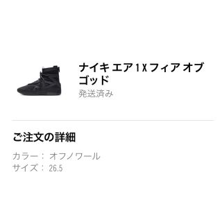 フィアオブゴッド(FEAR OF GOD)のNIKE AIR FEAR OF GOD 1 TRIPLE BLACK(スニーカー)