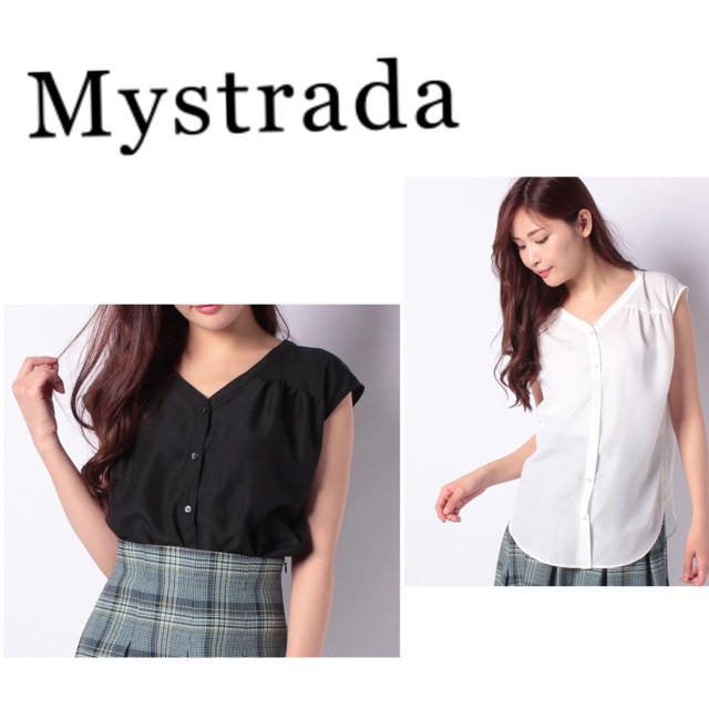 Mystrada(マイストラーダ)のマイストラーダ　フレンチ抜けシャツブラウス レディースのトップス(シャツ/ブラウス(半袖/袖なし))の商品写真