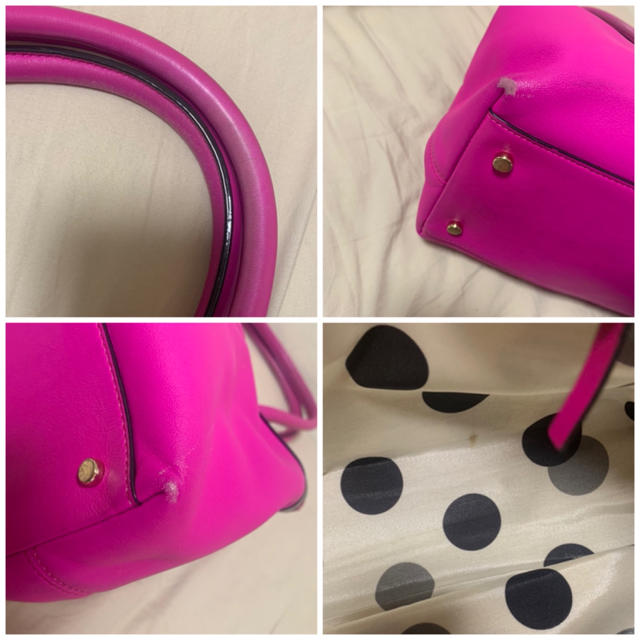 kate spade new york(ケイトスペードニューヨーク)の値下げ！　ケイトスペード  リボン　トートバッグ　ピンク　ドット　A4 レディースのバッグ(トートバッグ)の商品写真