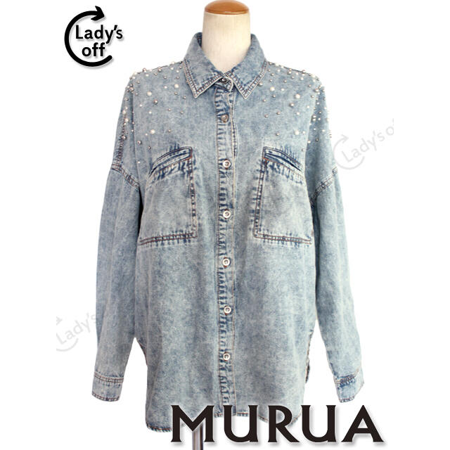 MURUA(ムルーア)のムルーア ダンガリーシャツ レディースのトップス(シャツ/ブラウス(長袖/七分))の商品写真