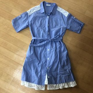 ジーユー(GU)の【美品】GU 140 女の子　ワンピース　レース(ワンピース)