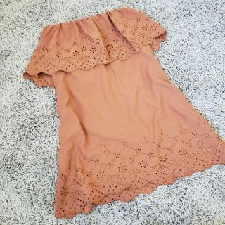 リエンダ(rienda)の刺繍ベアトップワンピース / rienda(ミニワンピース)