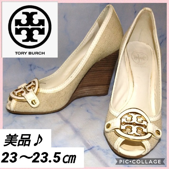 Tory Burch(トリーバーチ)のトリーバーチ アマンダ オープントゥ  ウェッジソール パンプス レディースの靴/シューズ(ハイヒール/パンプス)の商品写真