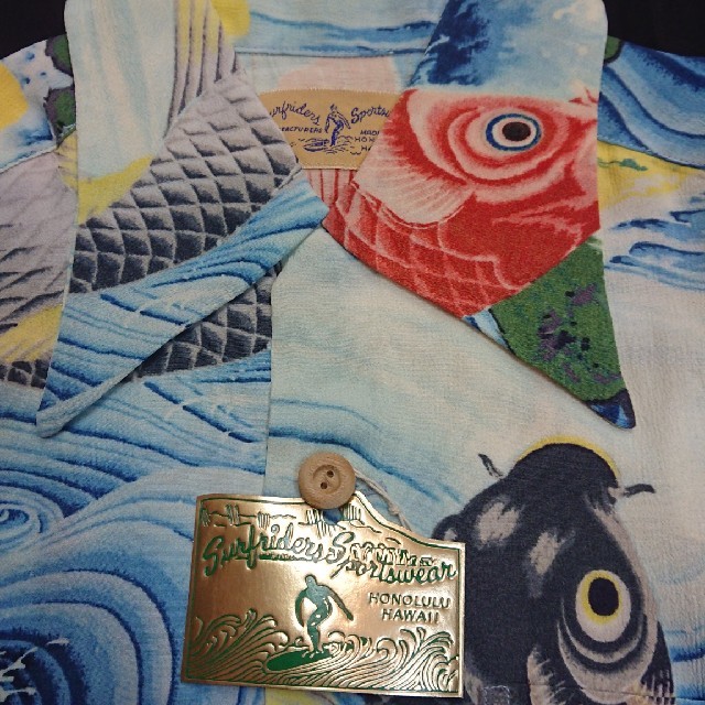 Sun Surf(サンサーフ)の新品 XS サンサーフ スペシャルハワイアンシャツ 鯉の滝登り ss35067 メンズのトップス(シャツ)の商品写真