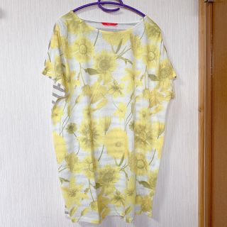 グラニフ(Design Tshirts Store graniph)の【値下げ】グラニフ イエロー フラワー ワンピース(ひざ丈ワンピース)