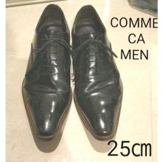 コムサメン(COMME CA MEN)のCOMME CA MEN  革靴（黒・25㎝）(ドレス/ビジネス)