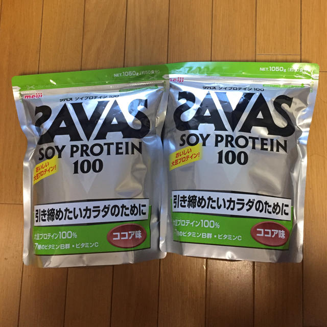 ザバス SAVAS ソイプロテイン100 ココア味 1050g 2袋