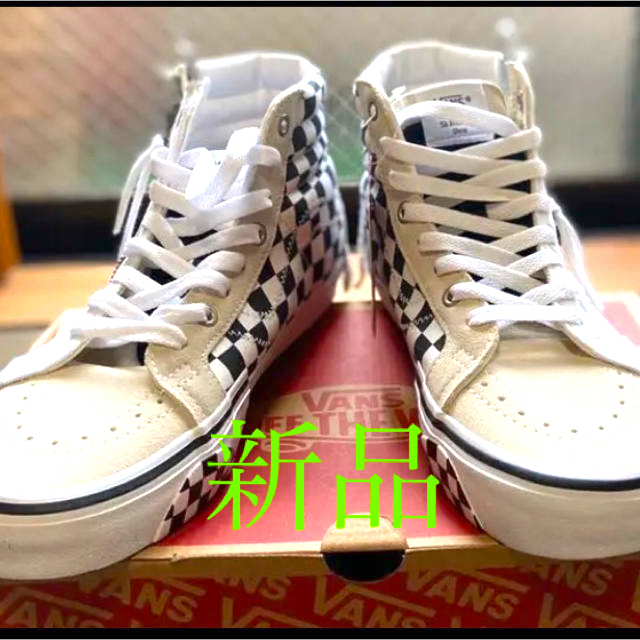 25.5cm VANS スケートハイ リイシューCHECKERBOARD  箱付