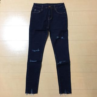 チルアナップ(CHILLE anap)のぴっぴ様専用　☆新品☆ CHILLE anap ダメージデニム　スキニーパンツ(デニム/ジーンズ)