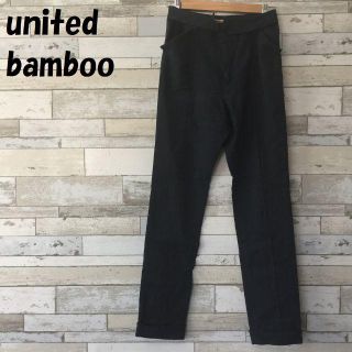 ユナイテッドバンブー(united bamboo)の【人気】ユナイテッドバンブー ハイウエストベルト付きパンツ ネイビー レディース(その他)