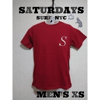 サタデーズサーフニューヨークシティー(SATURDAYS SURF NYC)の【XS】SATURDAYS SURF  NYC  〝 Ｓ〟ロゴＴシャツ（赤）(Tシャツ/カットソー(半袖/袖なし))