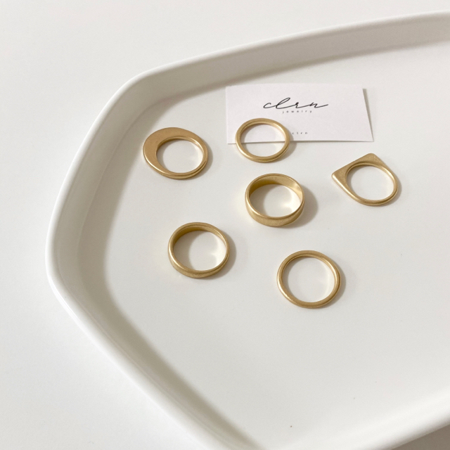 Plage(プラージュ)のシルバー ゴールド カラー リング 6pieces  レディースのアクセサリー(リング(指輪))の商品写真