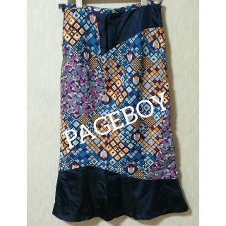 ページボーイ(PAGEBOY)のPAGEBOY ページボーイ パッチワークロングスカート マーメイド 切り替え(ロングスカート)