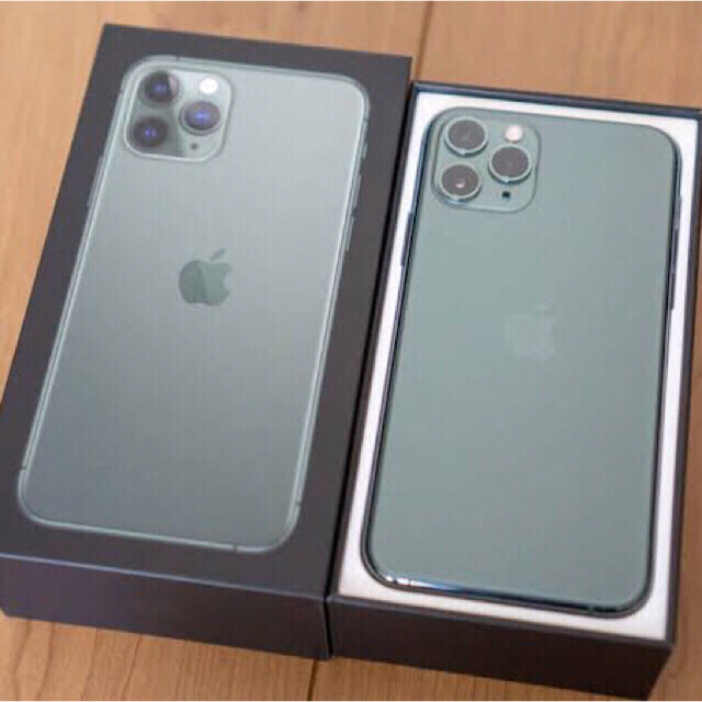 最初の iPhone11 【SIMフリー】ほぼ未使用 Apple pro グリーン 256GB スマートフォン本体 