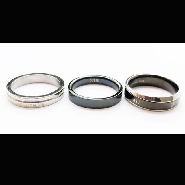 19号　サージカルステンレス　高品質　まとめ売り　リング　指輪　ジルコニア　ri メンズのアクセサリー(リング(指輪))の商品写真