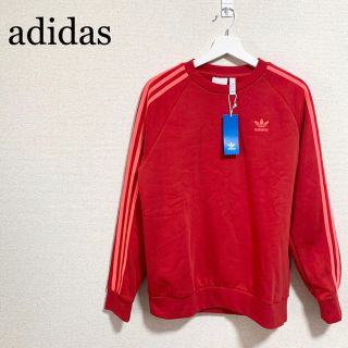 アディダス(adidas)の★未使用★アディダスオリジナルス スウェット メンズM 赤 トレフォイルロゴ(スウェット)