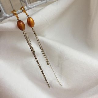 ローズバッド(ROSE BUD)の vintage チェーン gold フリンジ イヤリング(イヤリング)