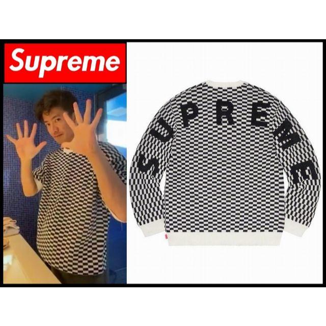 新品即決 Supreme - L セーター ニット ロゴ バック ※Mr.Dynamite