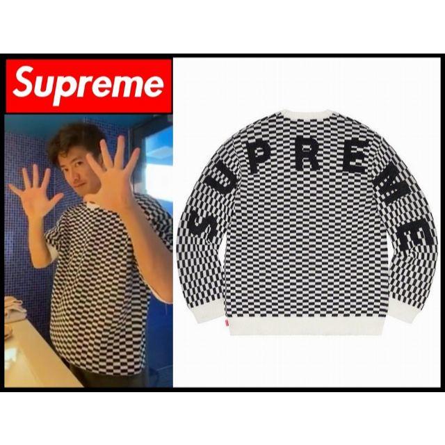 Supreme(シュプリーム)の※Mr.Dynamite様専用　シュプリーム バック ロゴ ニット セーター L メンズのトップス(ニット/セーター)の商品写真