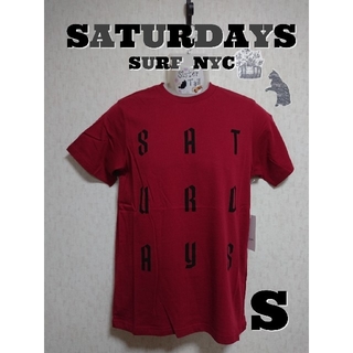 サタデーズサーフニューヨークシティー(SATURDAYS SURF NYC)の【S】SATURDAYS SURF  NYC  Gothic Tee（赤）(Tシャツ/カットソー(半袖/袖なし))