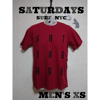 サタデーズサーフニューヨークシティー(SATURDAYS SURF NYC)の【XS】SATURDAYS SURF  NYC  Gothic Tee（赤）(Tシャツ/カットソー(半袖/袖なし))
