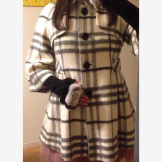 バーバリー(BURBERRY)のバーバリーブルレ♡貴重チェックコート38(ロングコート)