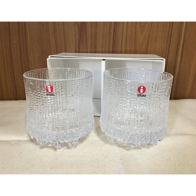 iittala(イッタラ)の【未使用】iittala イッタラ社 ガラス製品 ペアグラス ロックグラス インテリア/住まい/日用品のキッチン/食器(グラス/カップ)の商品写真