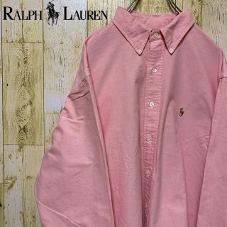 ラルフローレン(Ralph Lauren)の激レア☆ XXL ラルフローレン ロゴ 長袖シャツ ピンク 春シャツ セール中☆(Tシャツ/カットソー(七分/長袖))