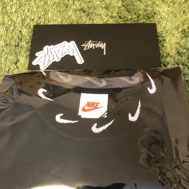 NIKE×STUSSY ロングスリーブ ニットトップ　ブラック　Lサイズ