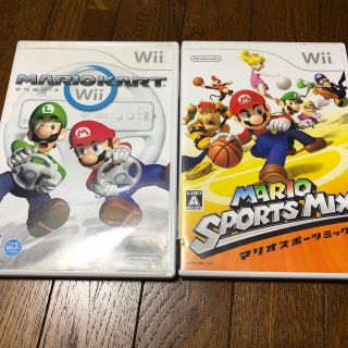 ウィー(Wii)のマリオカートwii ＋　マリオスポーツミックス(家庭用ゲームソフト)