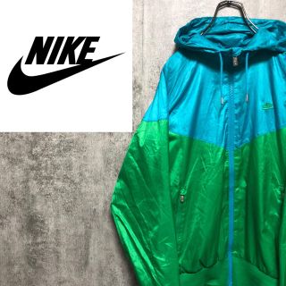 ナイキ(NIKE)の【やすぼん様専用】ナイキNIKE☆ワンポイント刺繍ロゴバイカラーナイロンパーカー(ナイロンジャケット)