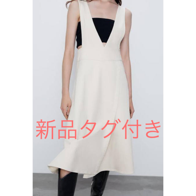 ZARA(ザラ)の新品/ZARAジャンパースカート レディースのスカート(ロングスカート)の商品写真