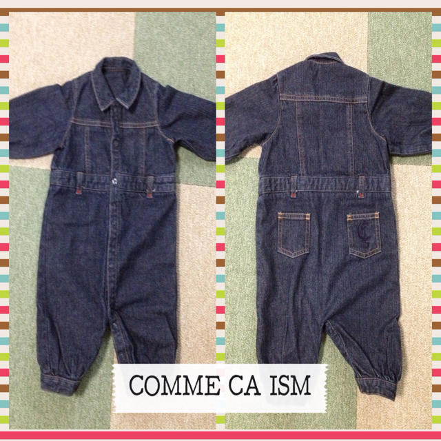 COMME CA ISM(コムサイズム)のコムサ☆デニムつなぎ50〜70 キッズ/ベビー/マタニティのベビー服(~85cm)(カバーオール)の商品写真