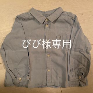 ボンポワン(Bonpoint)のBonpointさくらんぼ刺繍シャツ サイズ2(ブラウス)