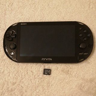 プレイステーションヴィータ(PlayStation Vita)のps vita 2000 黒 と 16GB メモリーカード(携帯用ゲーム機本体)