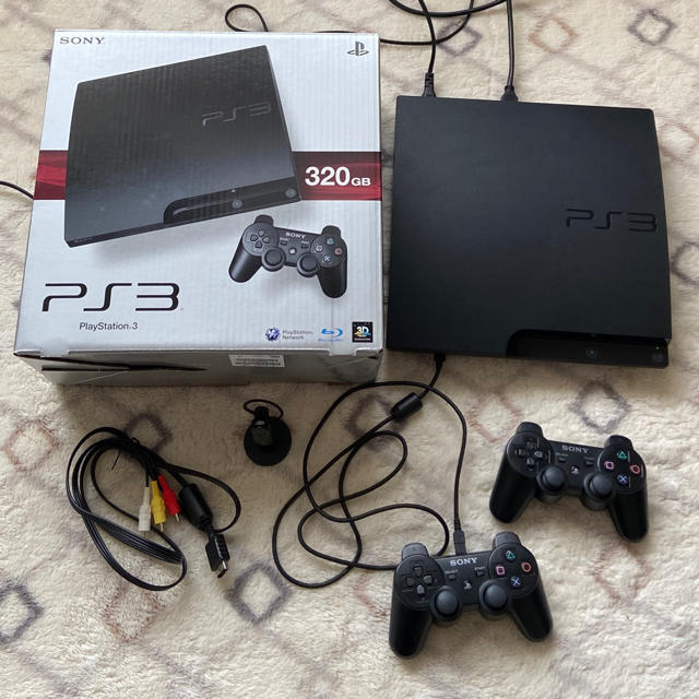 PlayStation3 - プレステ3 CECH-3000 320G PS3本体 コントローラ2本の