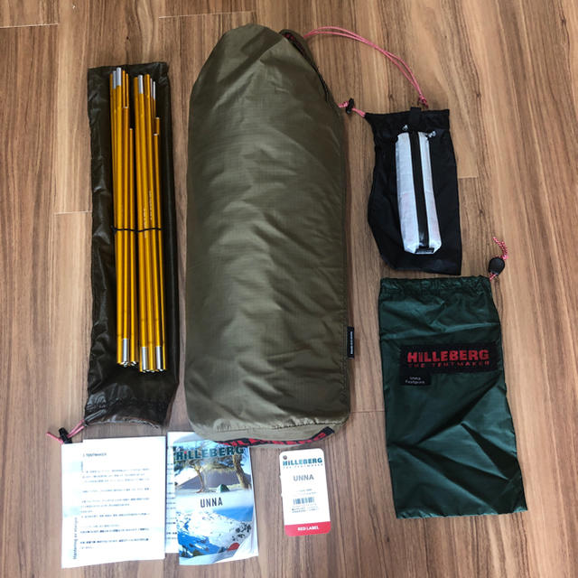 HILLEBERG(ヒルバーグ)の値下げ最終日！！HILLEBERG ウナ　unna テント　フットプリント付き！ スポーツ/アウトドアのアウトドア(テント/タープ)の商品写真