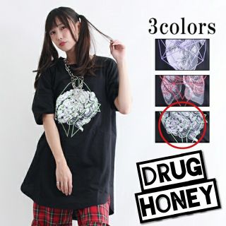 ファンキーフルーツ(FUNKY FRUIT)のDrughoney【ユニセックス】臓器＆クリスタルプリントTシャツ／脳(Tシャツ/カットソー(半袖/袖なし))