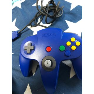 ニンテンドウ64(NINTENDO 64)の任天堂　64 コントローラー　青(その他)