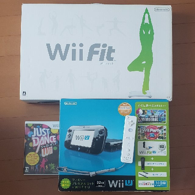 Wii U本体 Wii Fit JUST DANCE リモコン1つ付き Wii U本体 Wii Fit JUST DANCE リモコン1つ付き