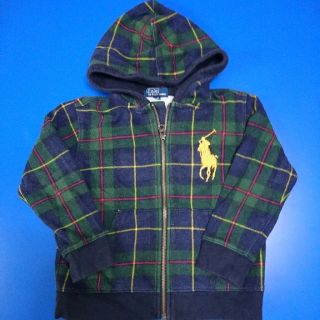 ポロラルフローレン(POLO RALPH LAUREN)のポロラルフローレン チェック柄パーカー 110cm(ジャケット/上着)