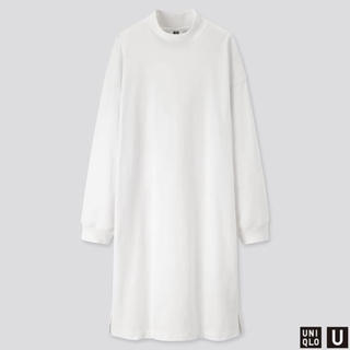 ユニクロ(UNIQLO)のUNIQLO U♡モックネックtシャツワンピース　M(ひざ丈ワンピース)